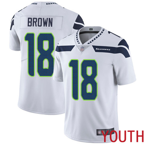 Seattle Seahawks Limited White Youth Jaron Brown Road Jersey NFL Football #18 Vapor Untouchable->women nfl jersey->Women Jersey